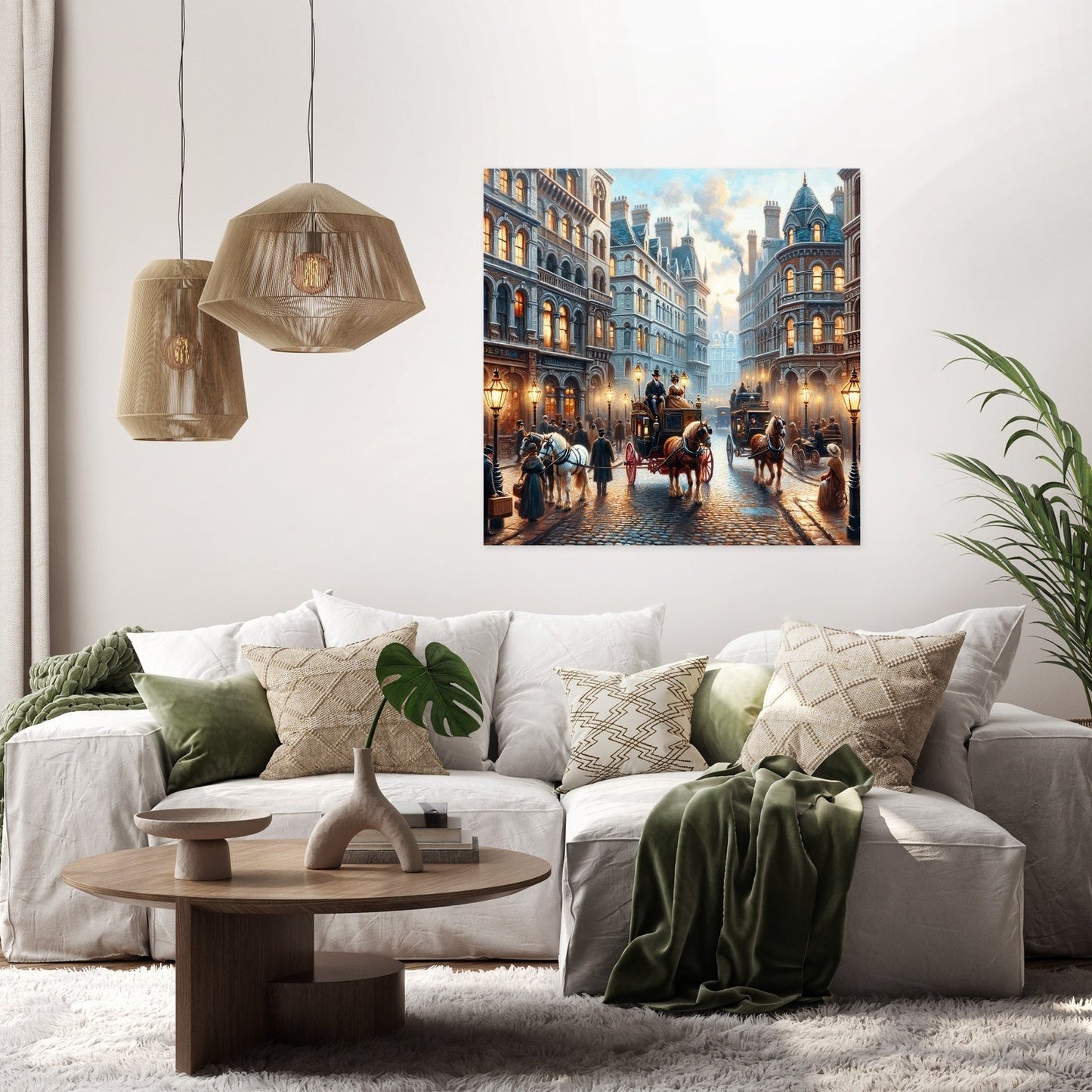 Victorian London Vista Canvas