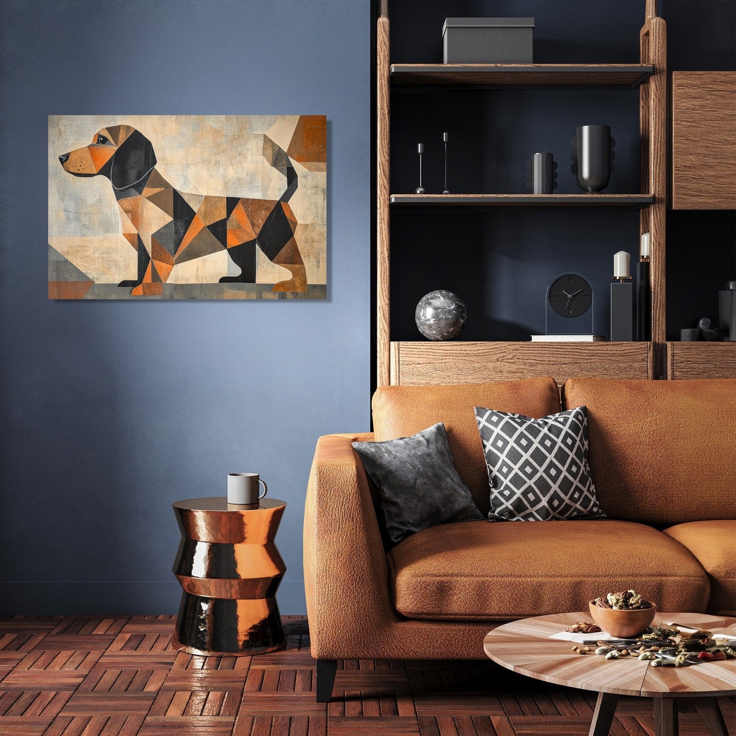 Cubist Dachshund Canvas