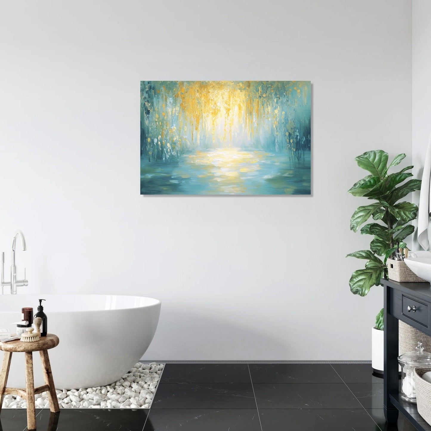 Sunlit Droplets Canvas