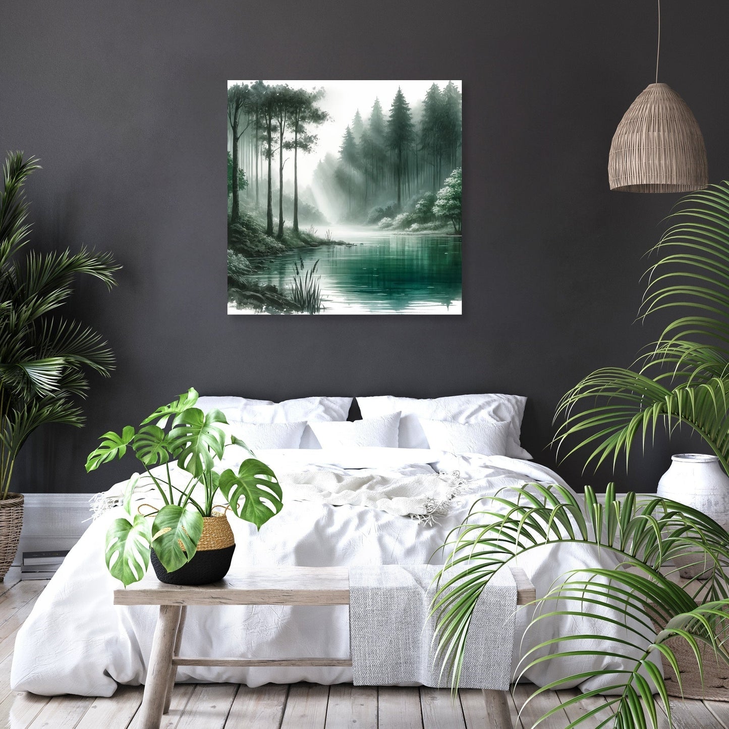 Forest Lake Tranquility Canvas