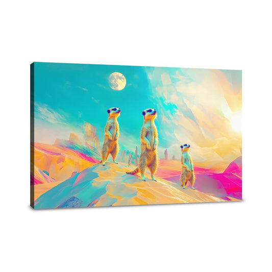 Surreal Meerkats Canvas