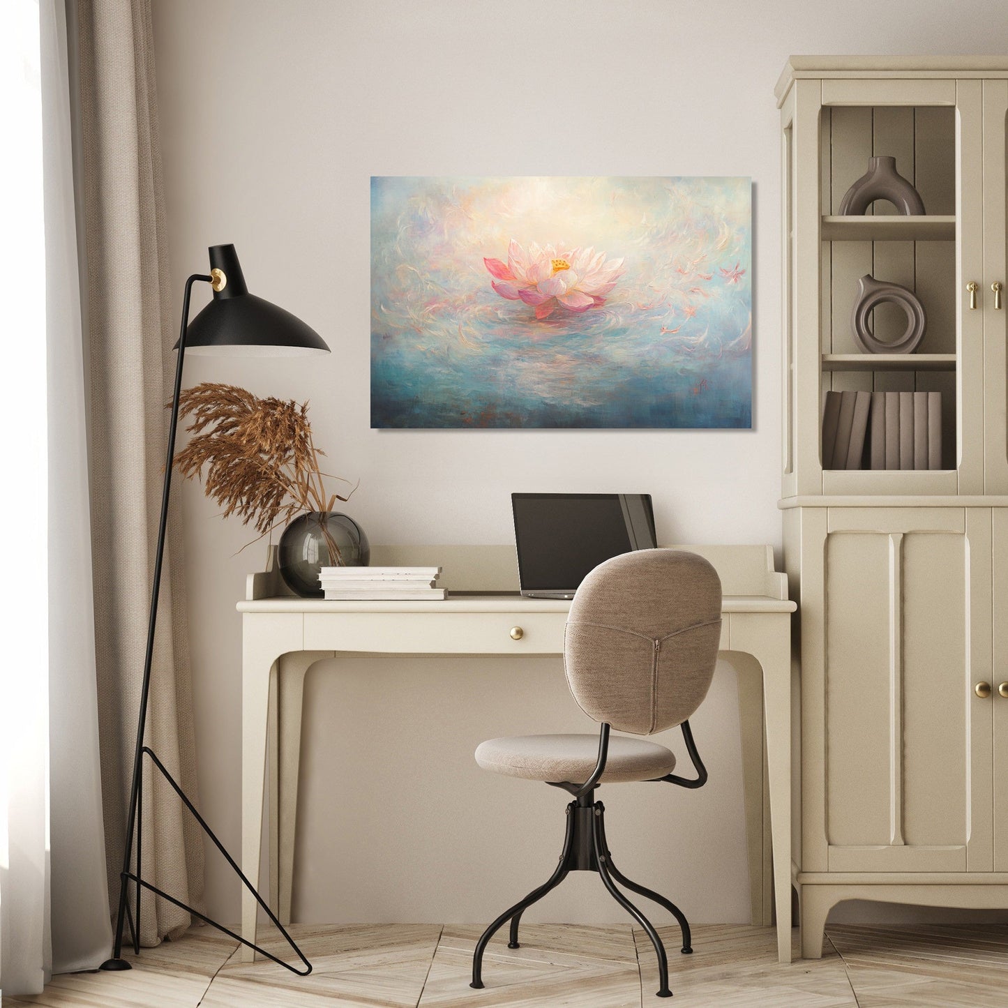 Ethereal Lotus Serenity Canvas