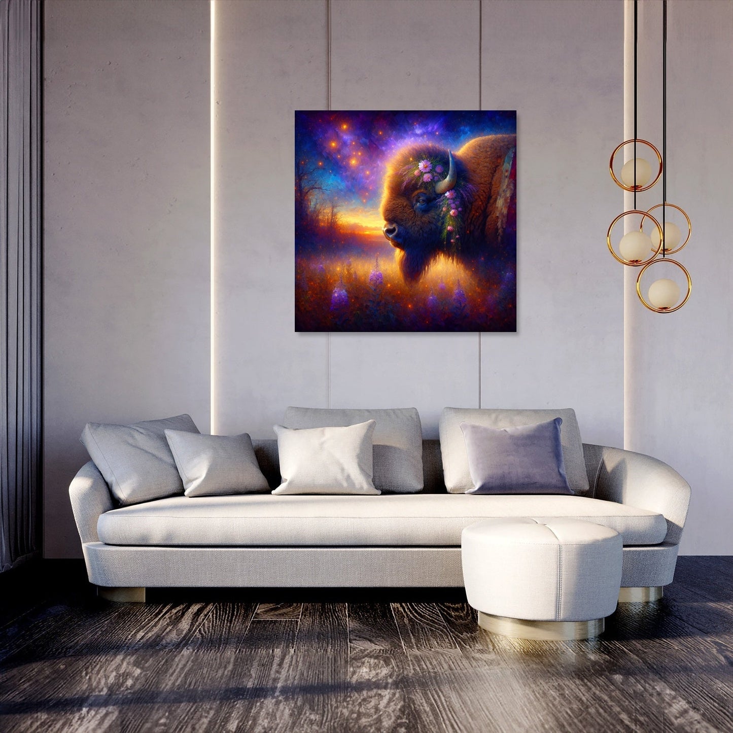 Royal Bison Twilight Canvas