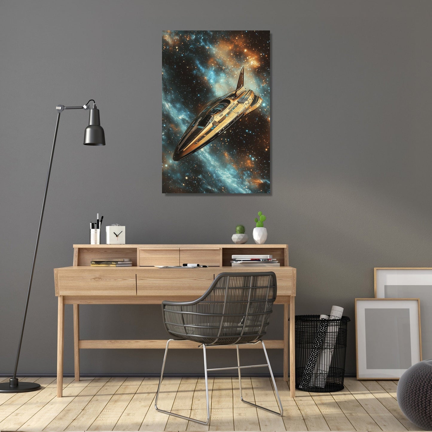 Retro Spaceship Canvas