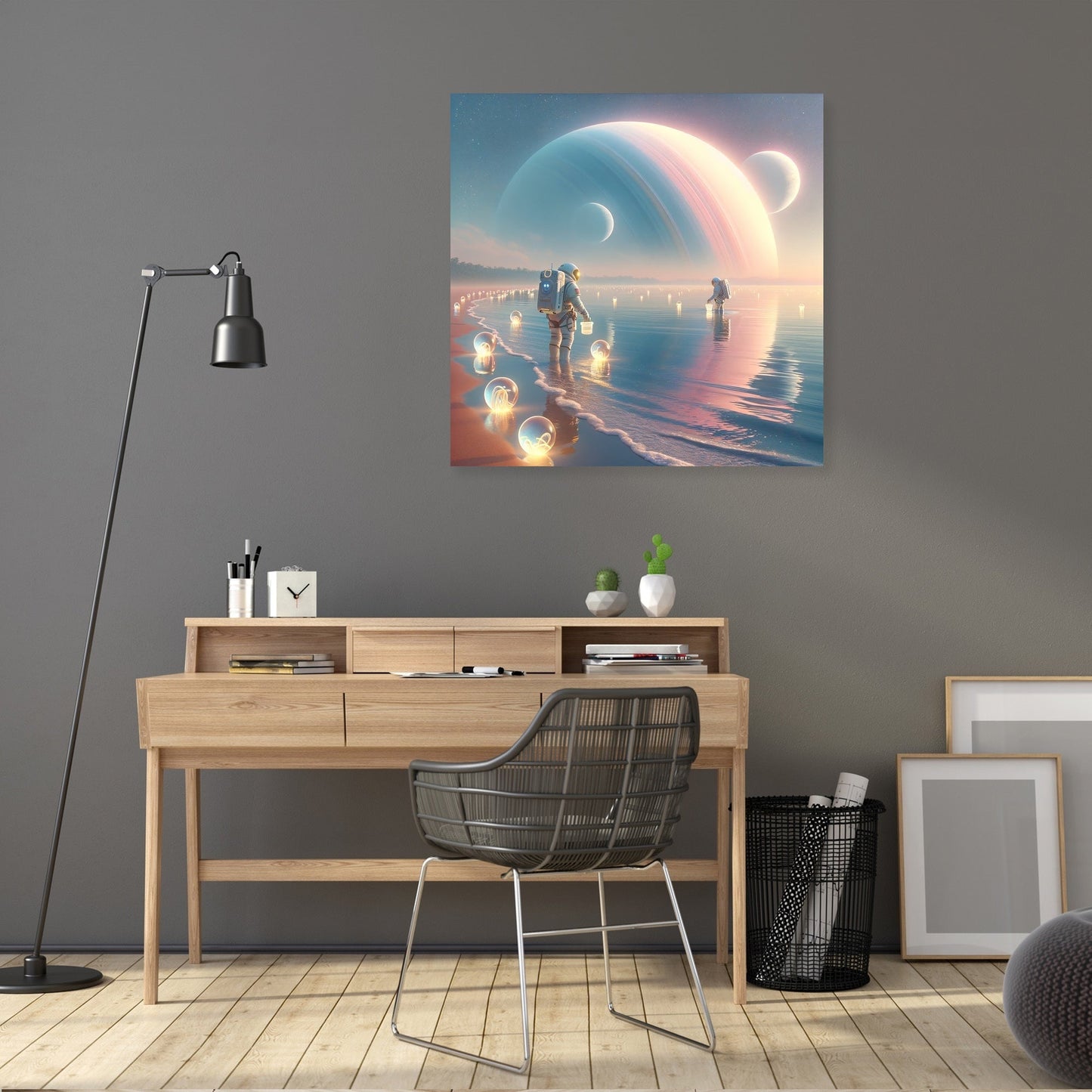 Twin Moon Beach Exploration Canvas