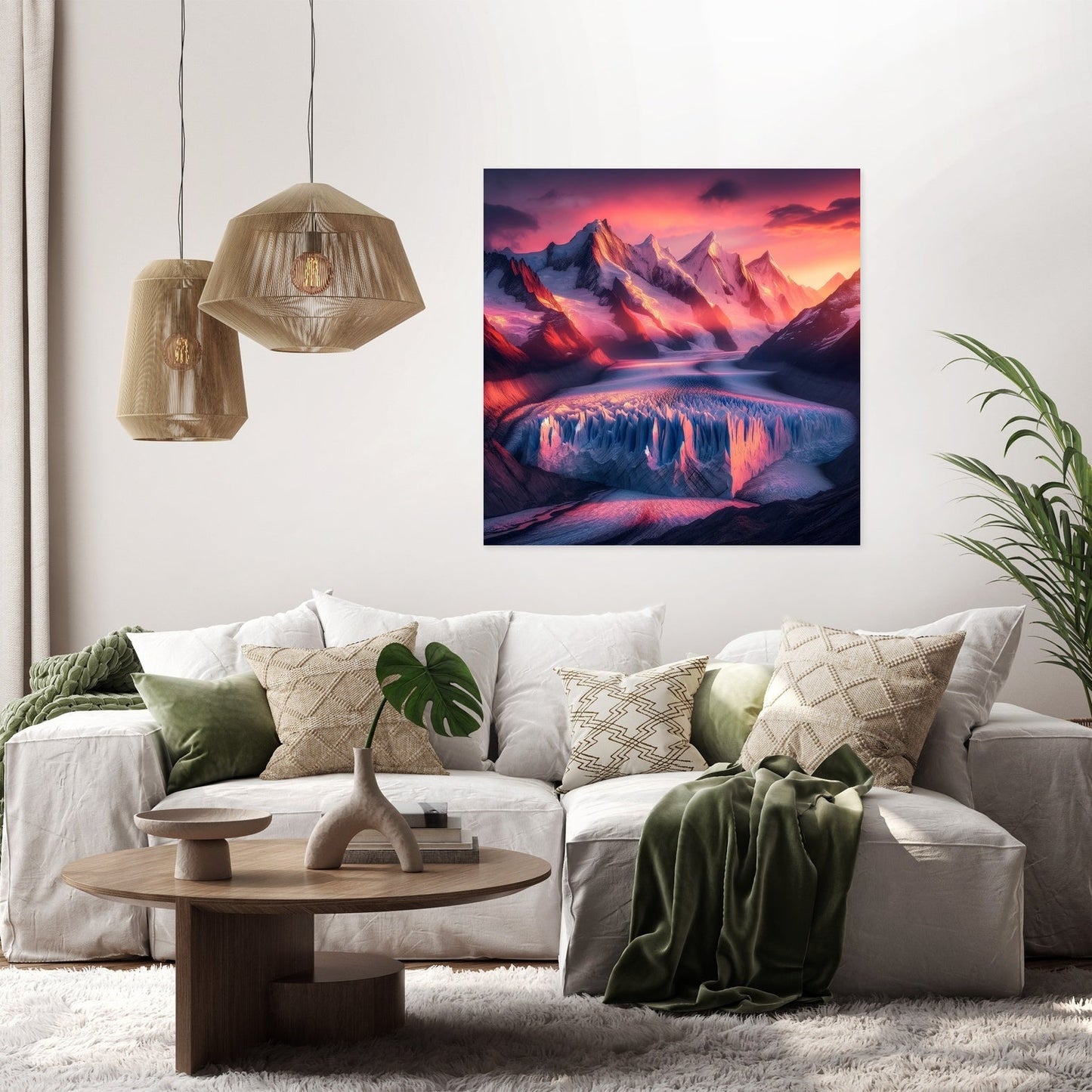 Sunset Glacier Canvas