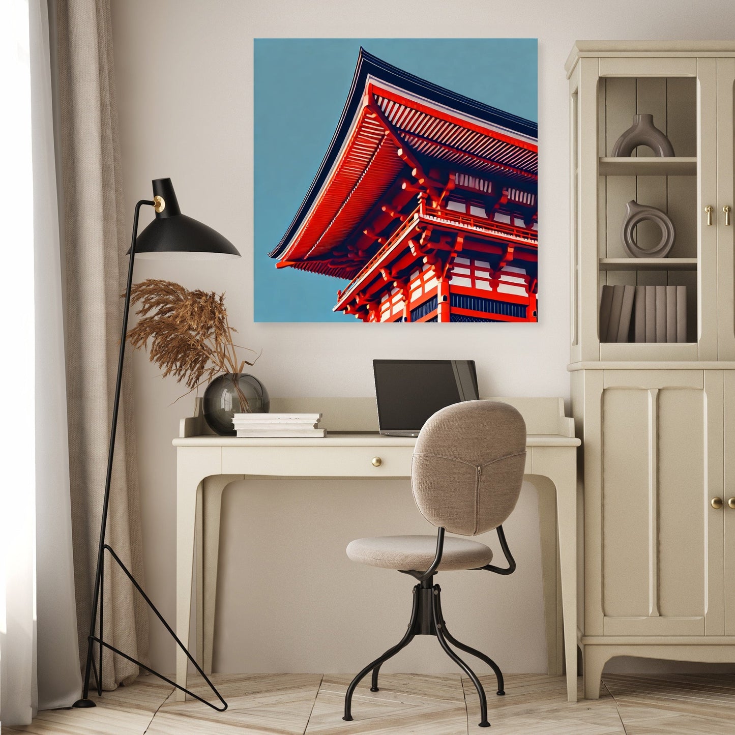 Close-Up Red Temple Canvas