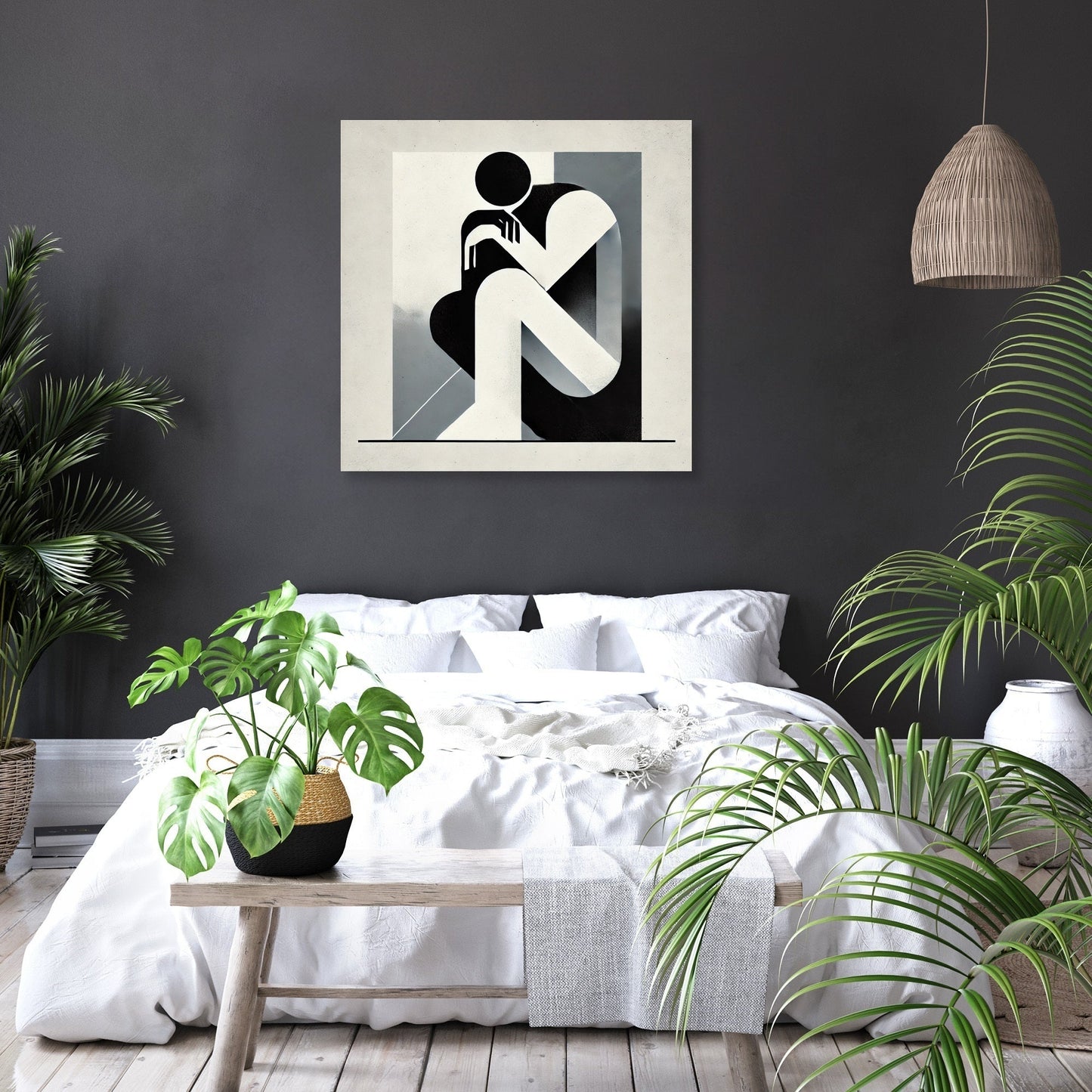 Contemplative Silhouette Canvas