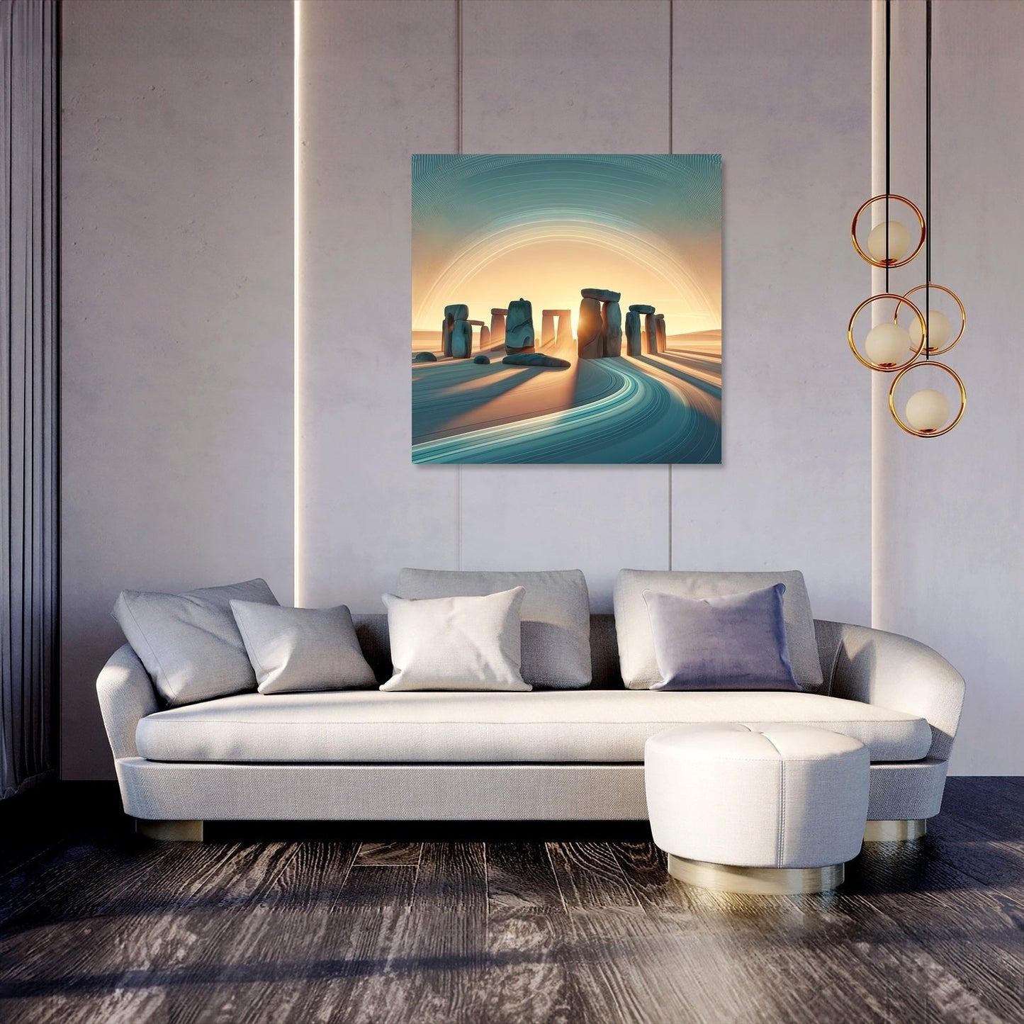 Futuristic Stonehenge Canvas