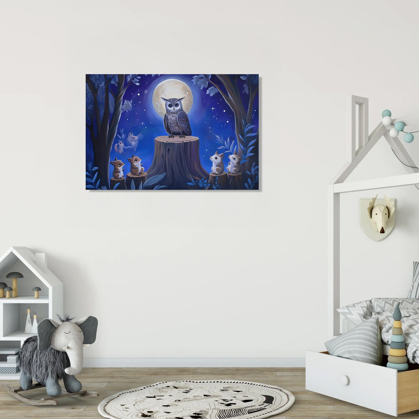 Owl's Stardust Canvas