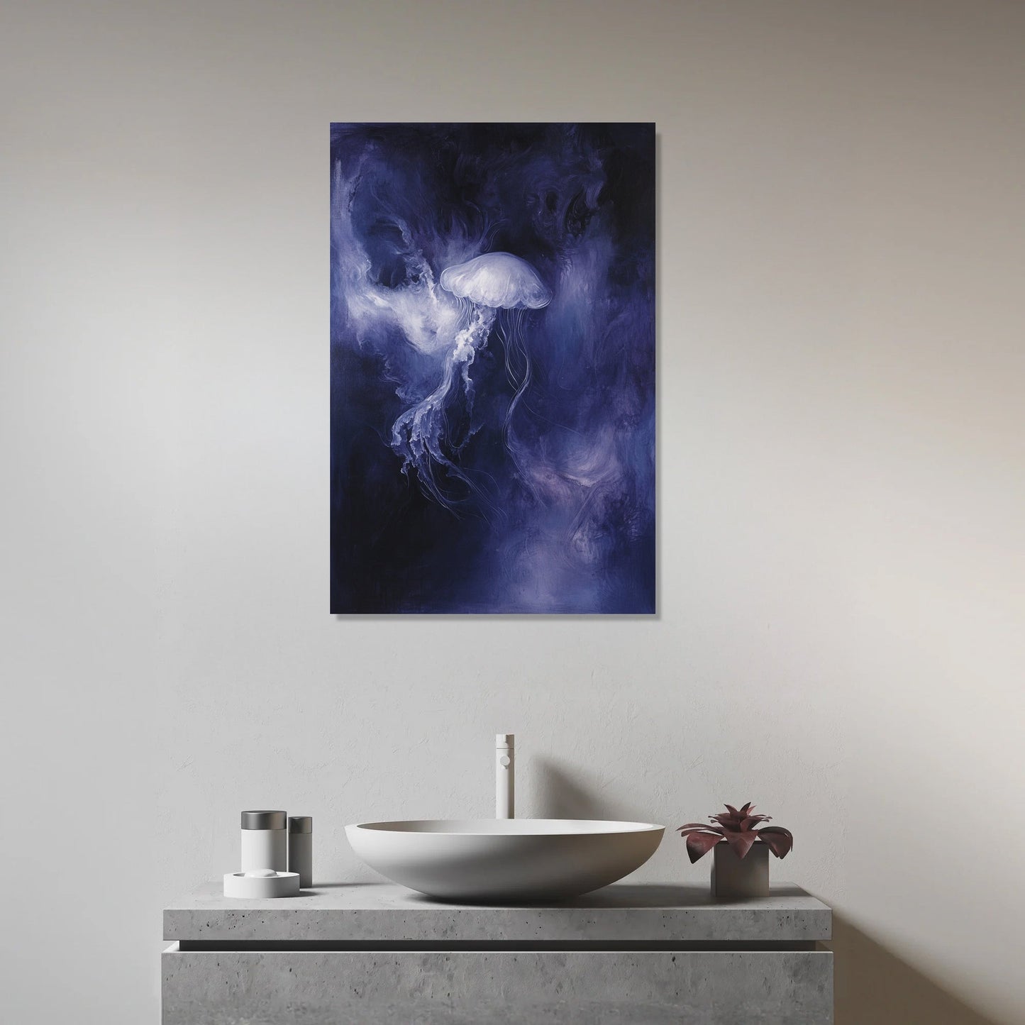 Ethereal Jellyfish Elegance Canvas