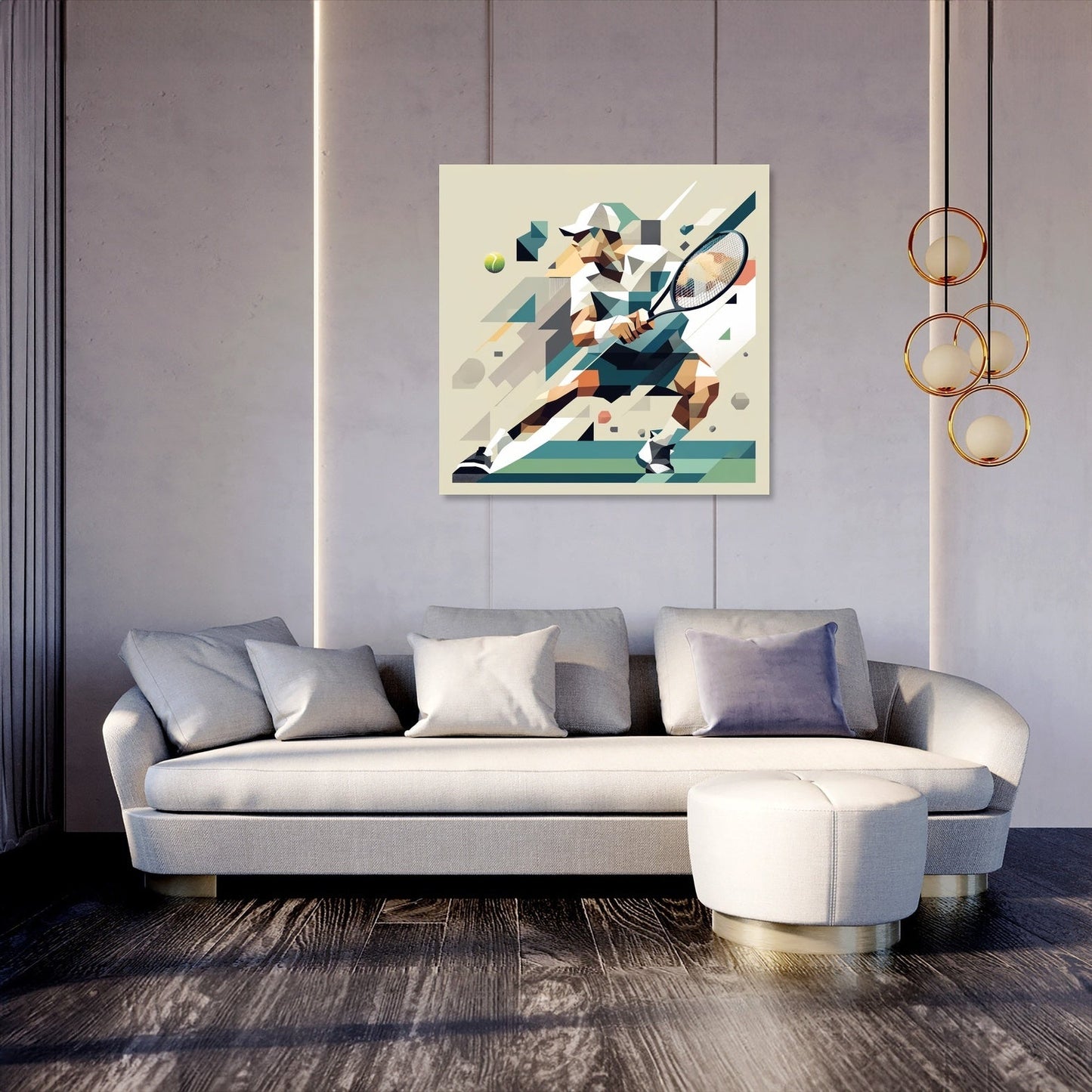 Dynamic Tennis Canvas