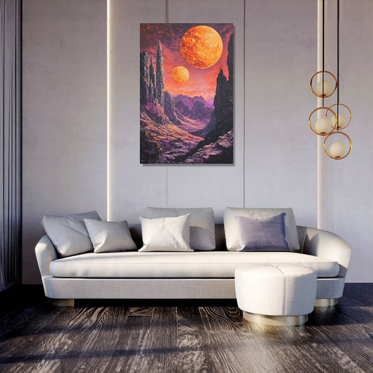 Twin Suns Exoplanet Canvas