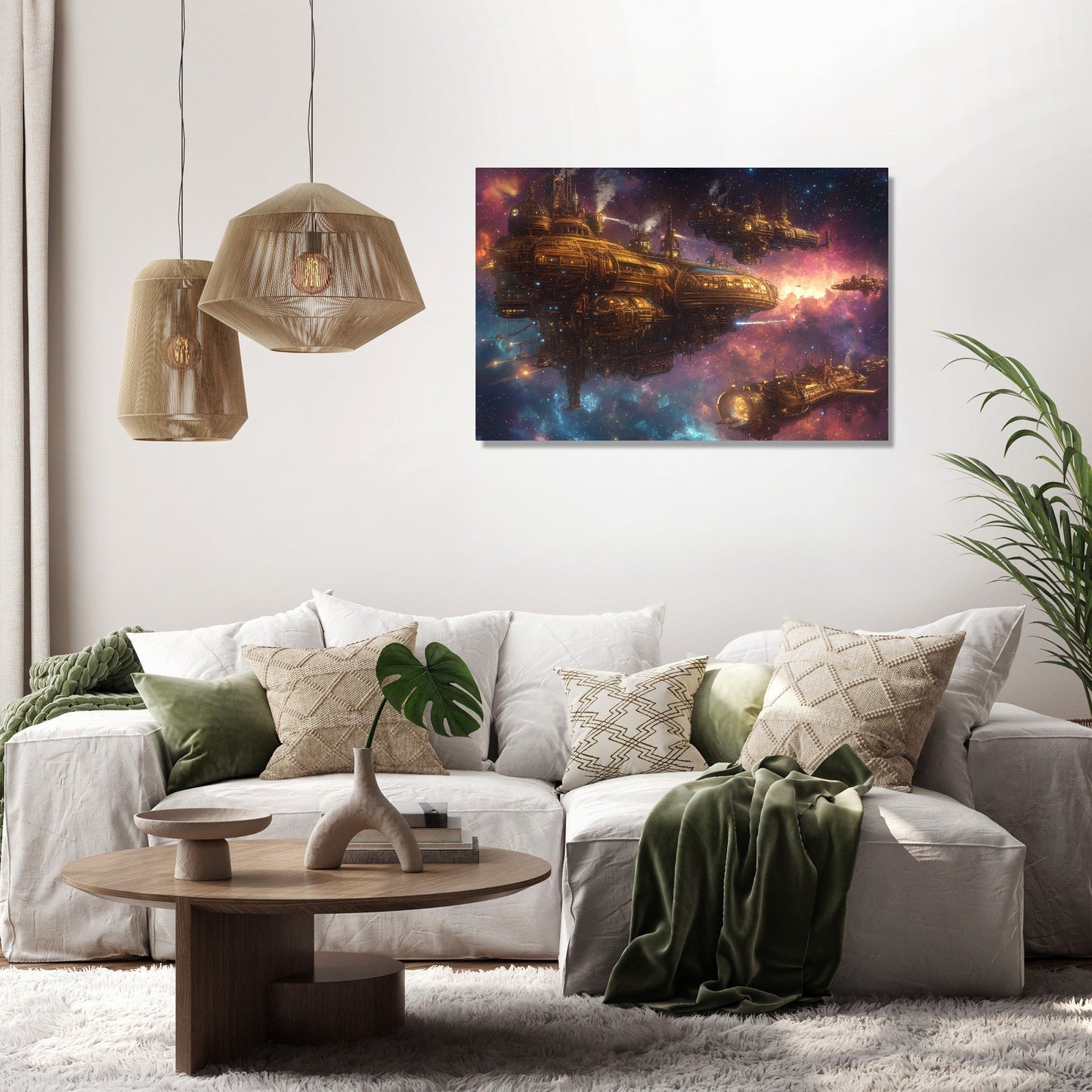Steampunk Starship Canvas