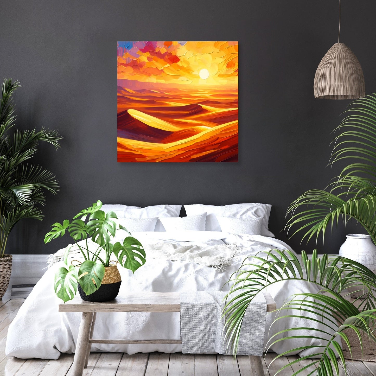 Golden Desert Dunes Canvas