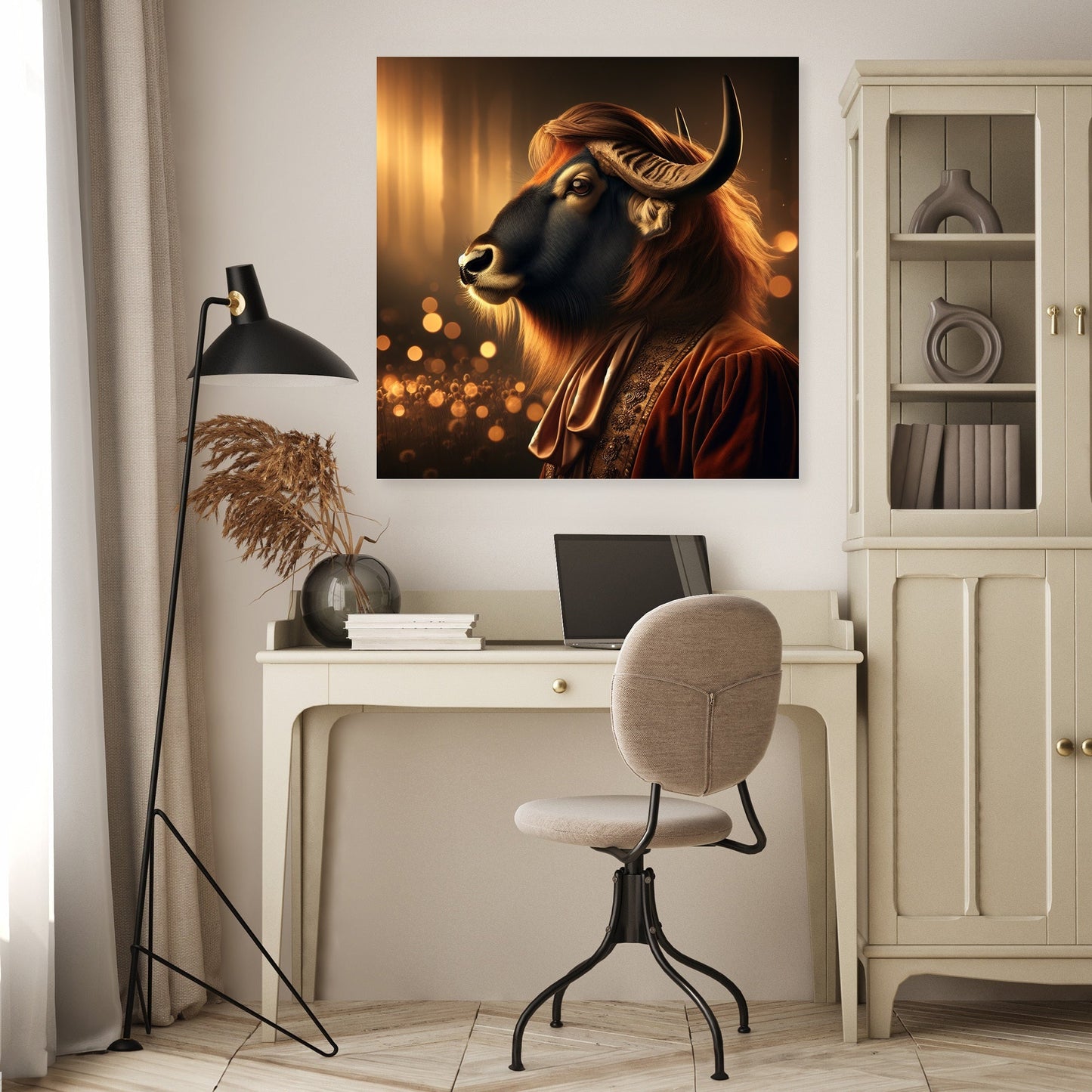 Regal Gnu Dusk Portrait Canvas