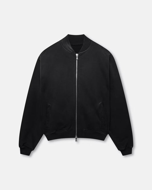 BLANK HEAVYWEIGHT FADE OUT BOMBER JACKET BLACK