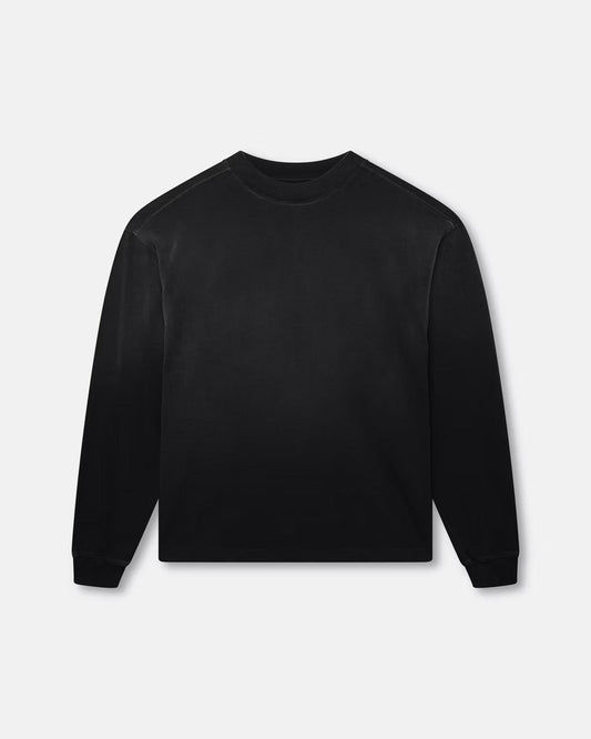 BLANK HEAVYWEIGHT FADE OUT LONGSLEEVE TEE BLACK