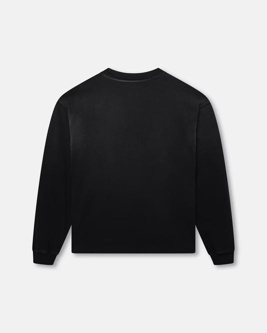 BLANK HEAVYWEIGHT FADE OUT LONGSLEEVE TEE BLACK