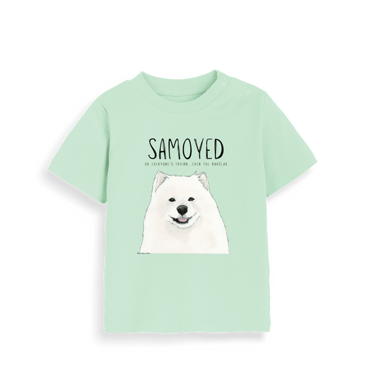 Samoyed Baby T-Shirt: Everyone’s Friend, Even the Burglar