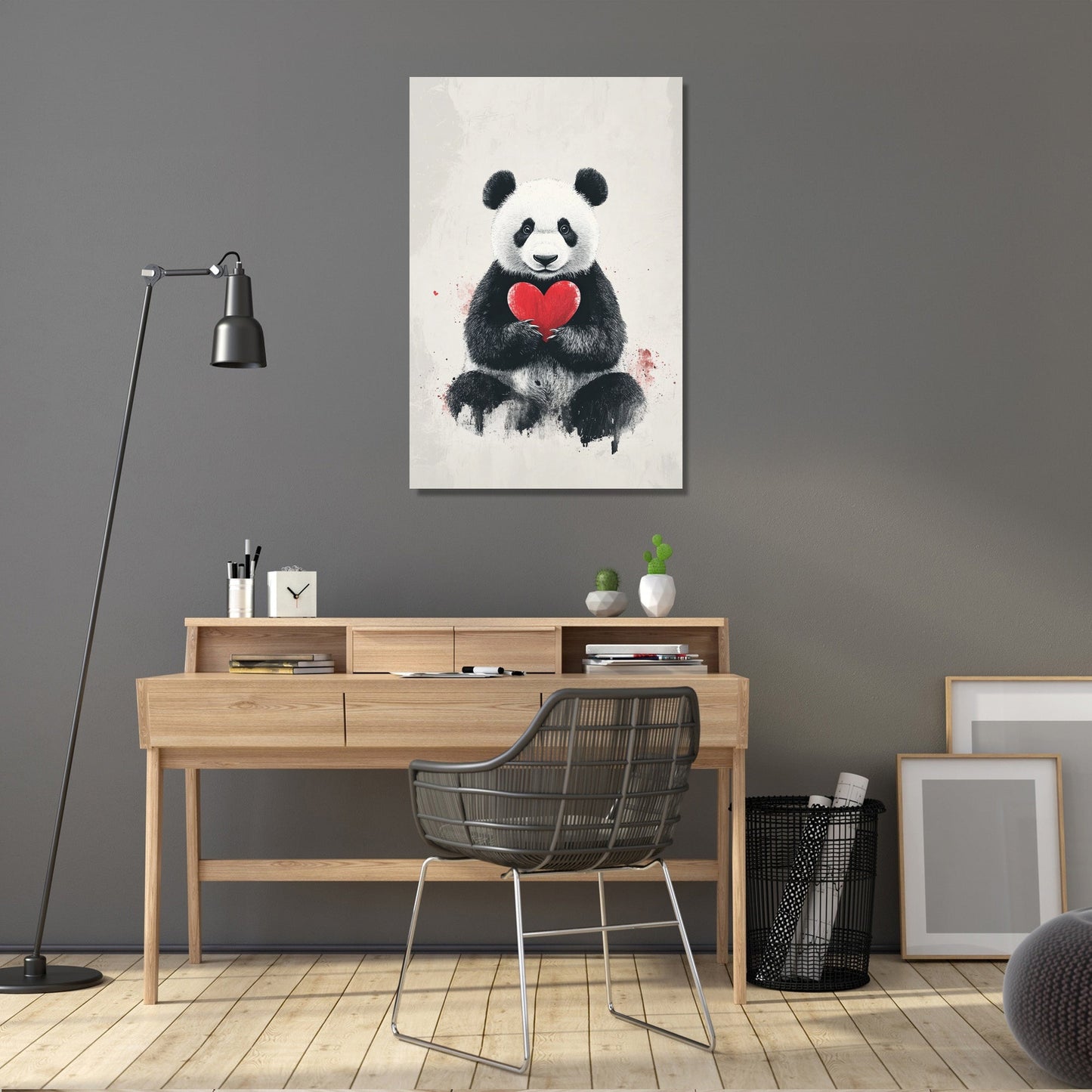 Panda Heart Canvas