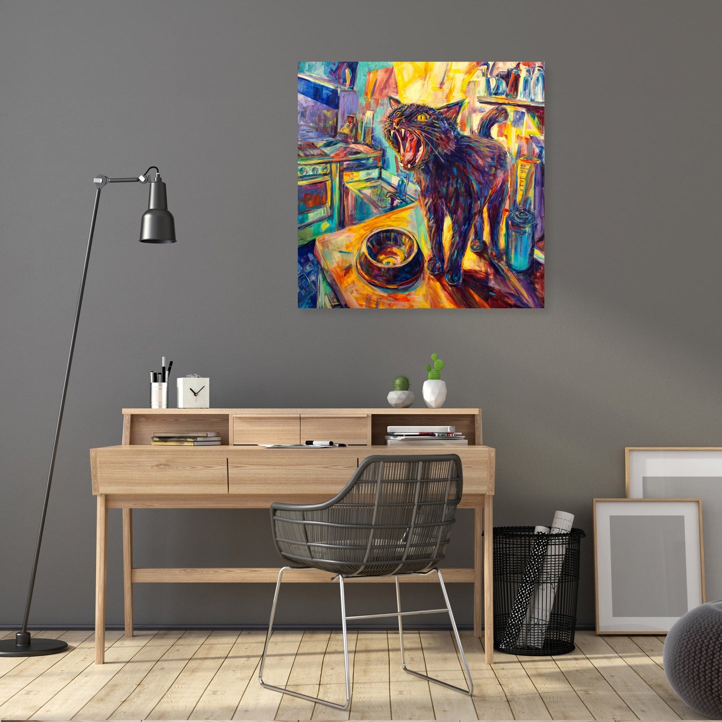 Cat's Dawn Cry Canvas