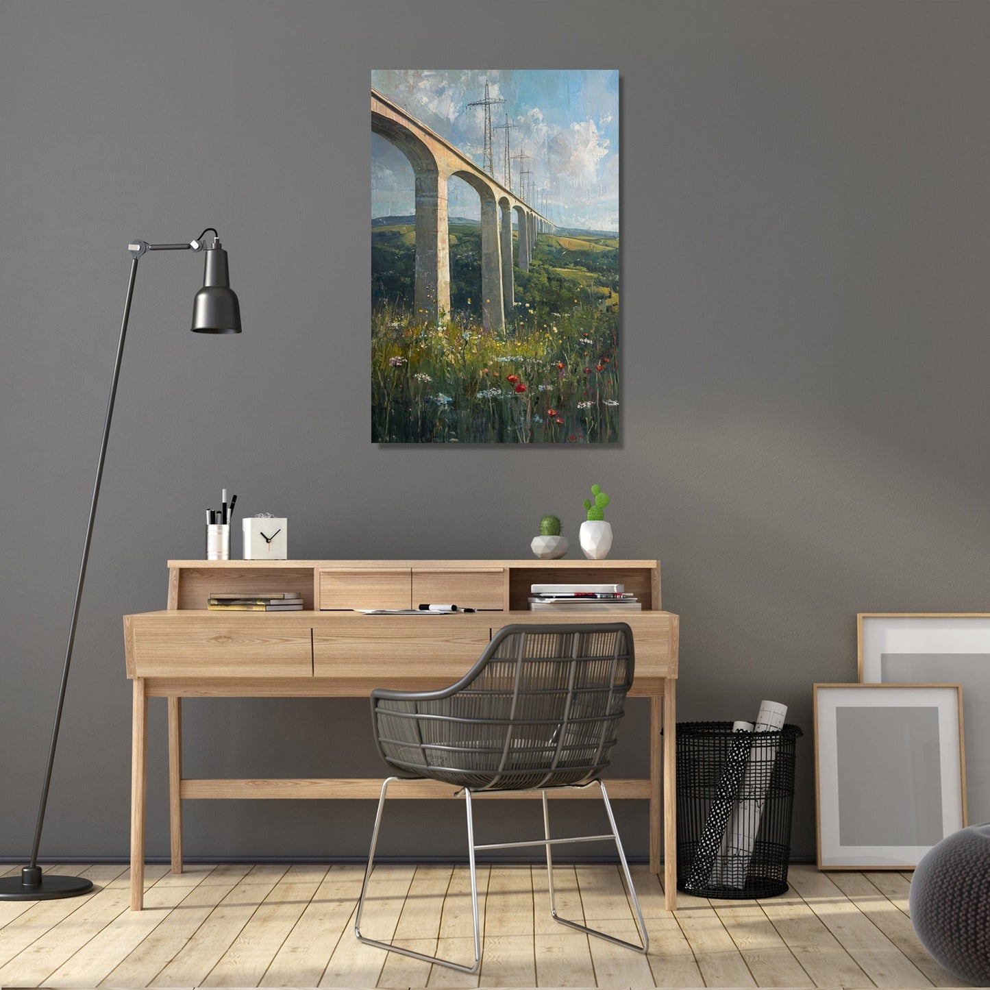 Millau Viaduct Impressionist Canvas