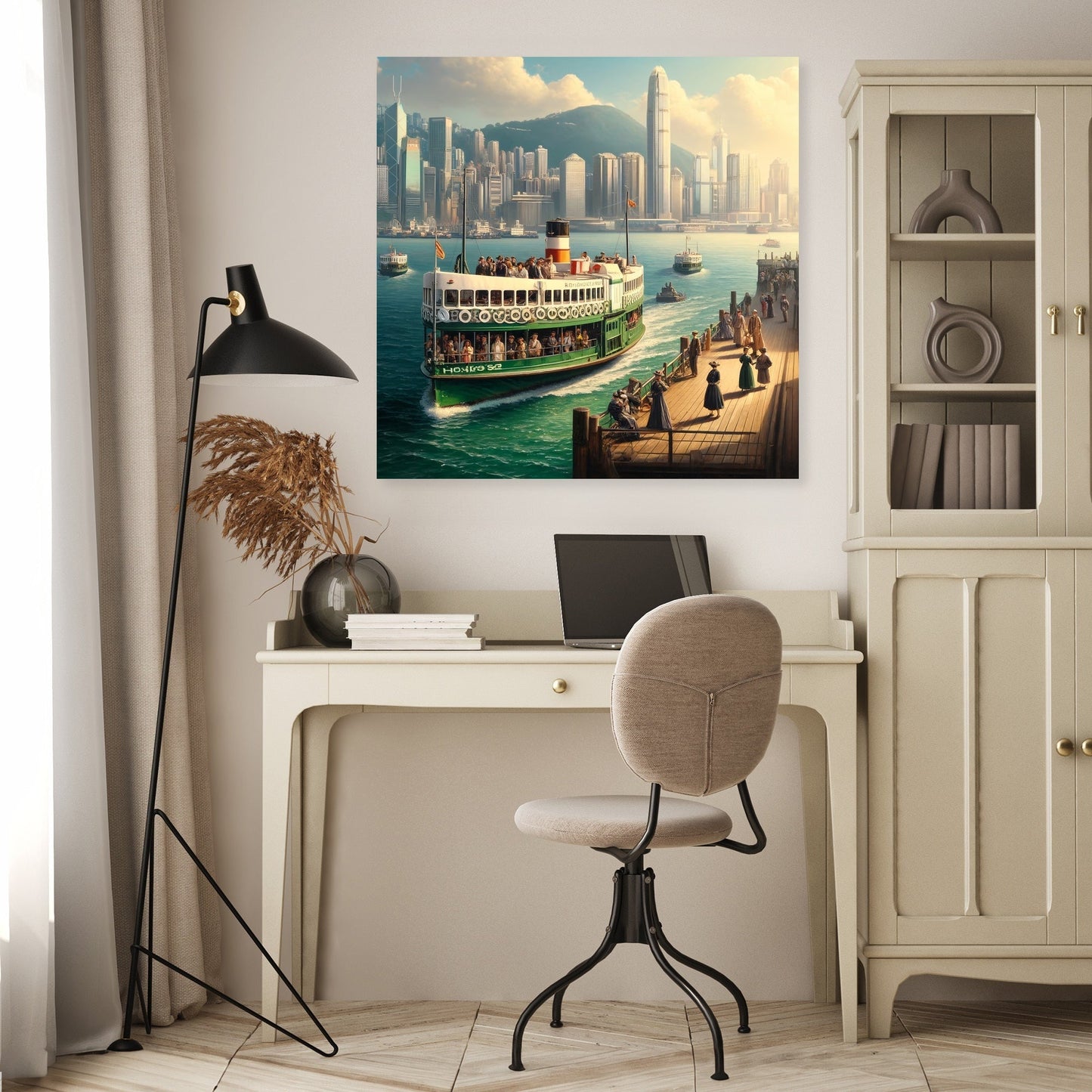 Sunny Day on Victoria Harbour Canvas