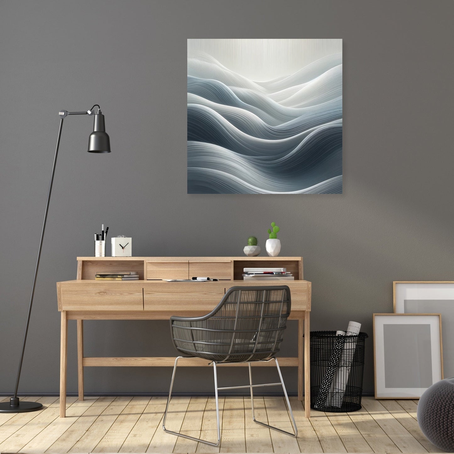 Serenity in Grey Canvas