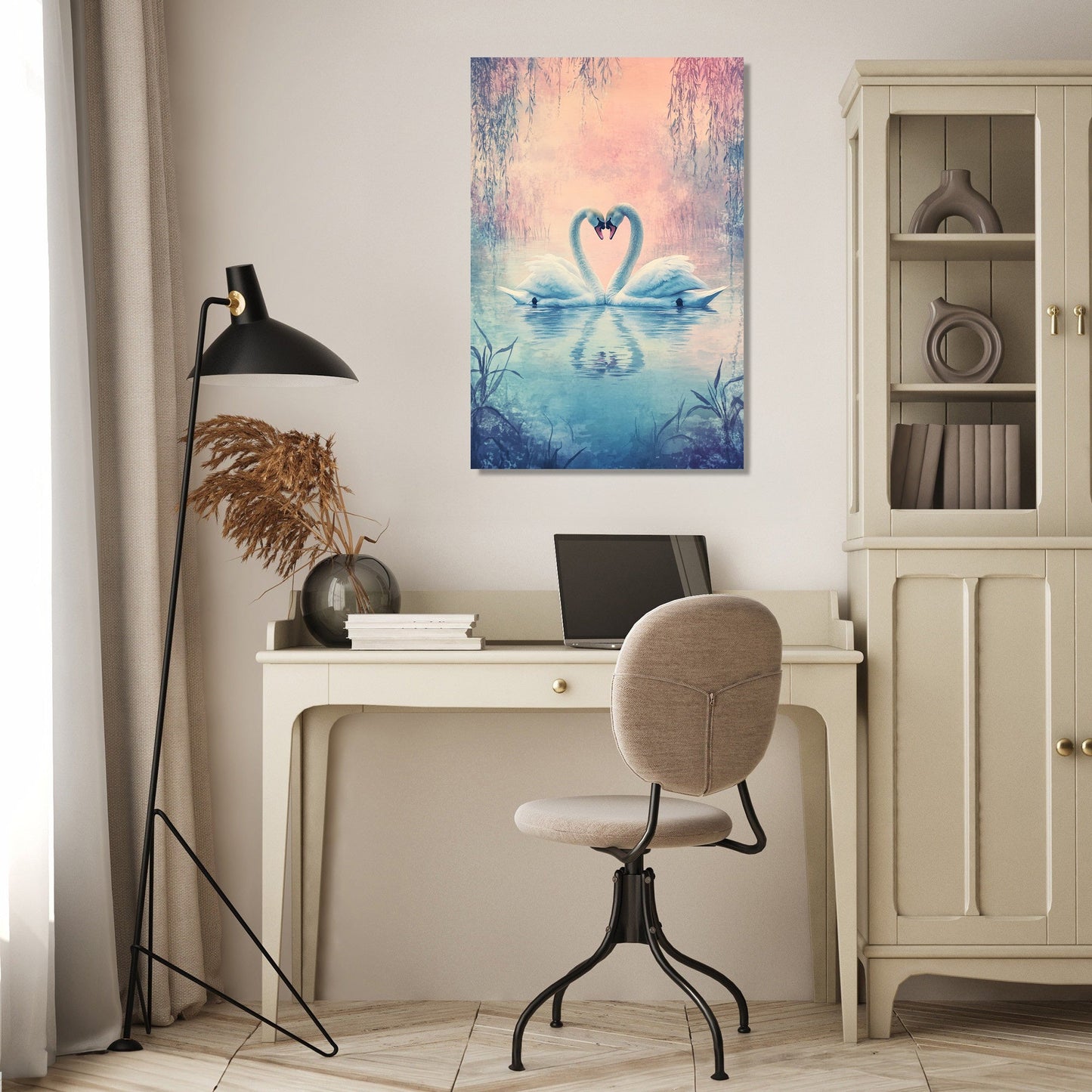 Heartfelt Swans Canvas