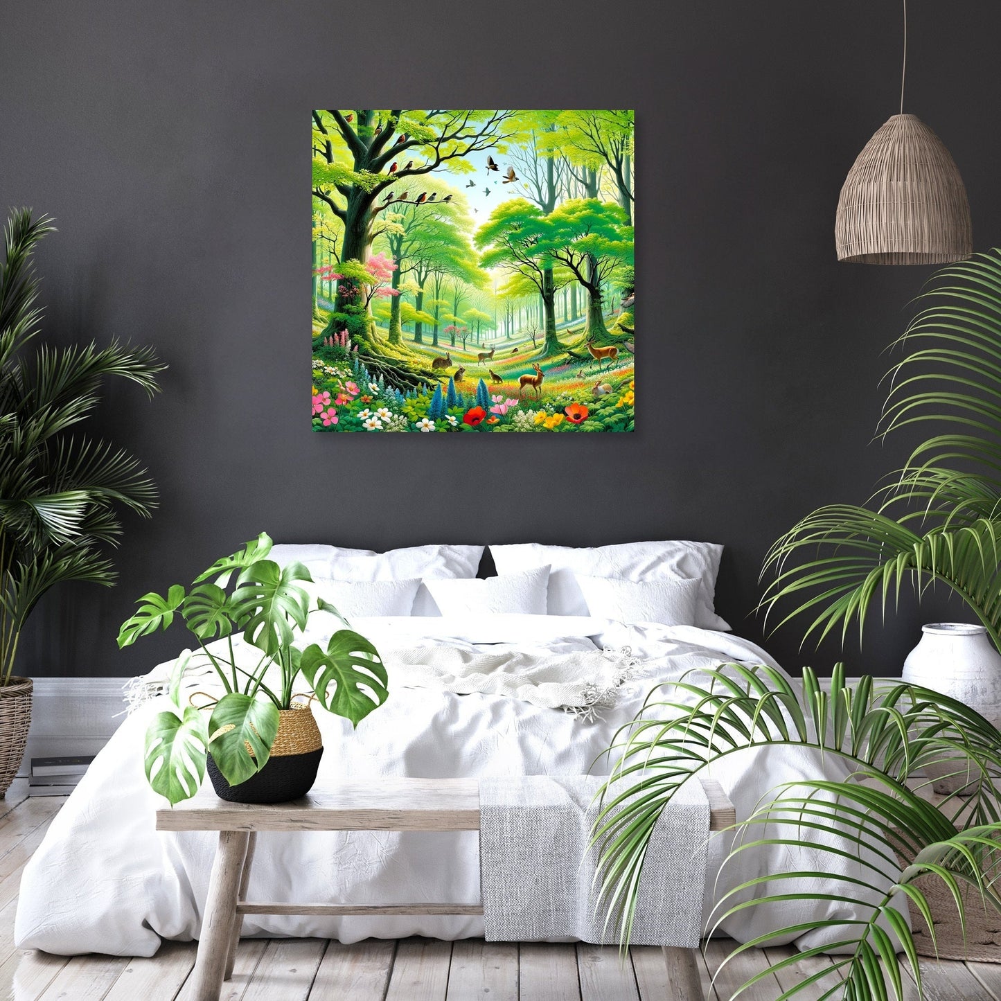Spring Forest Bloom Canvas