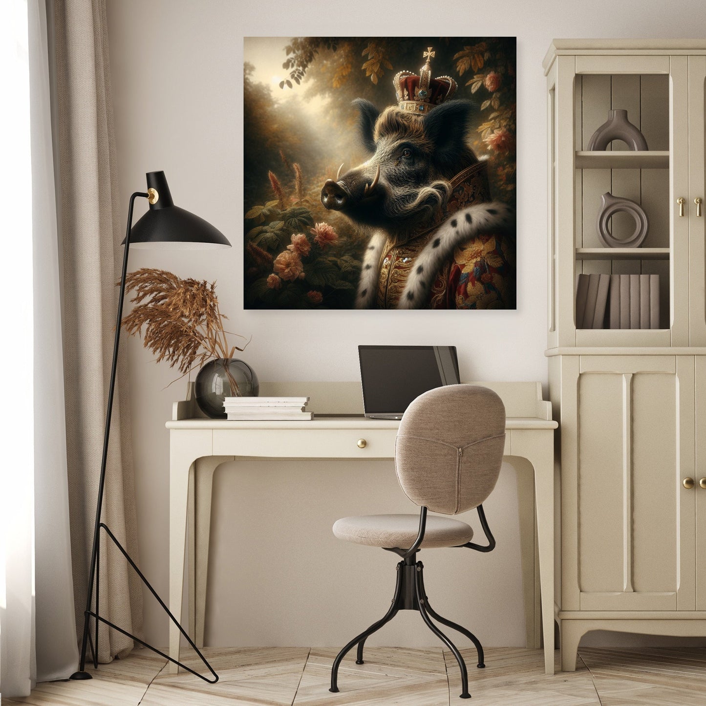 Regal Boar's Midday Majesty Canvas