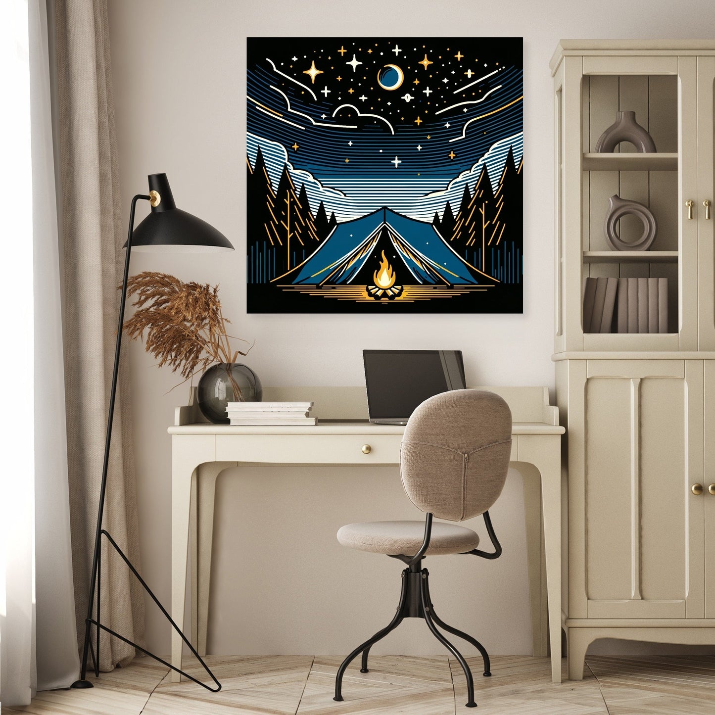 Starry Night Camping Canvas