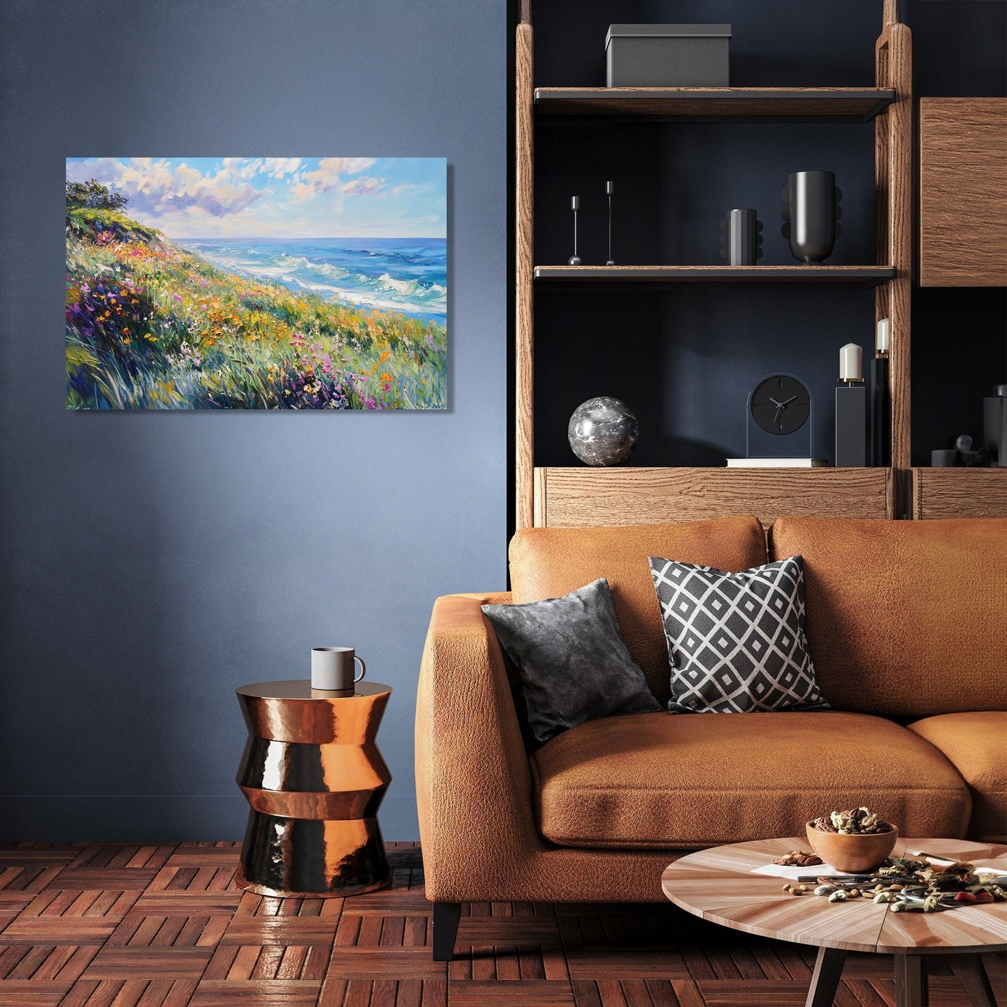 Floral Ocean Canvas