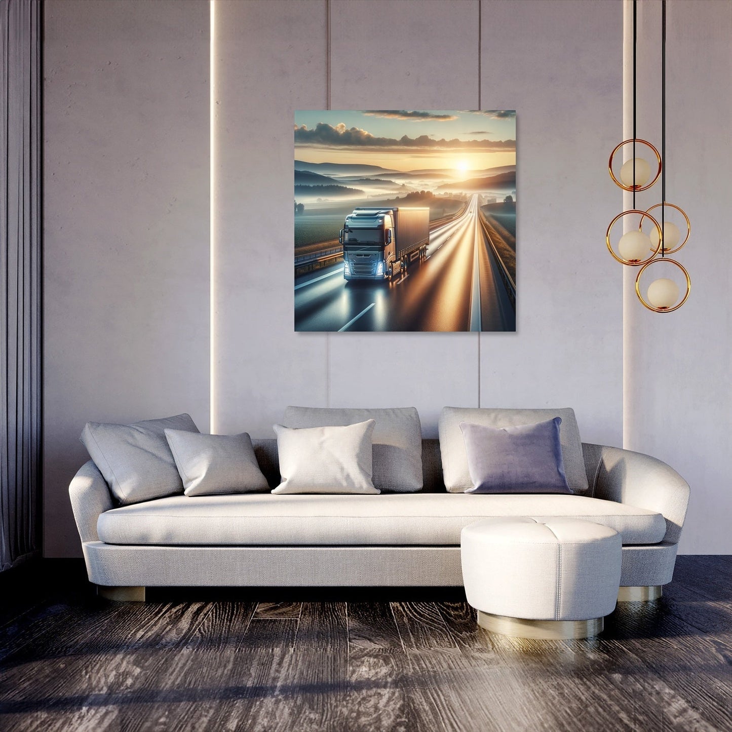 Dawn on the Autobahn Canvas