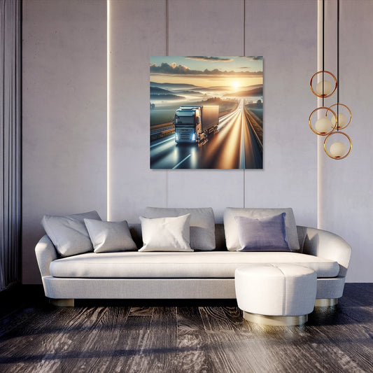Dawn on the Autobahn Canvas
