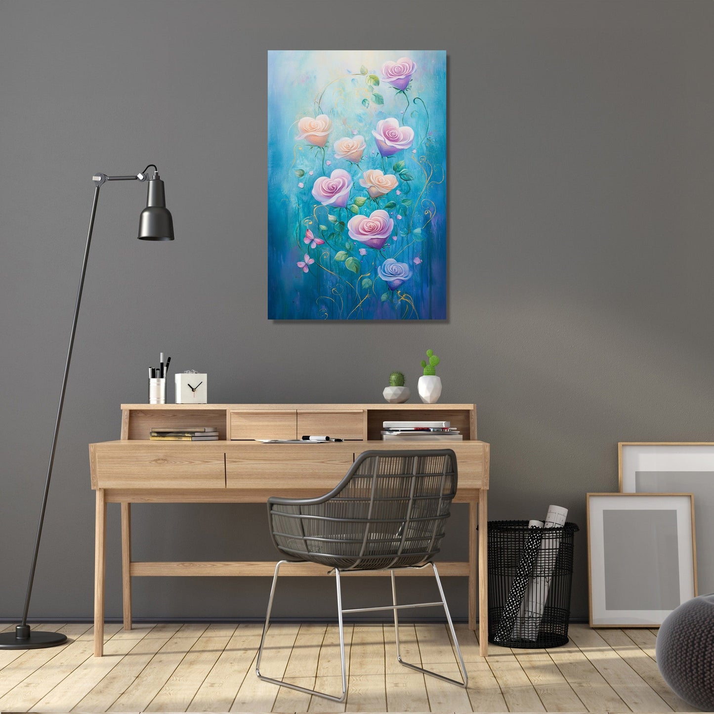 Heart-Petal Roses Canvas