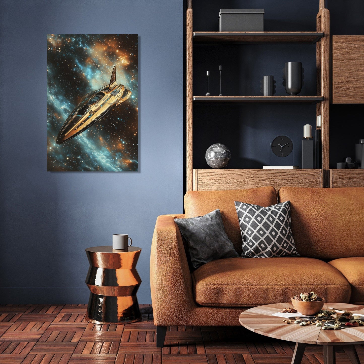 Retro Spaceship Canvas
