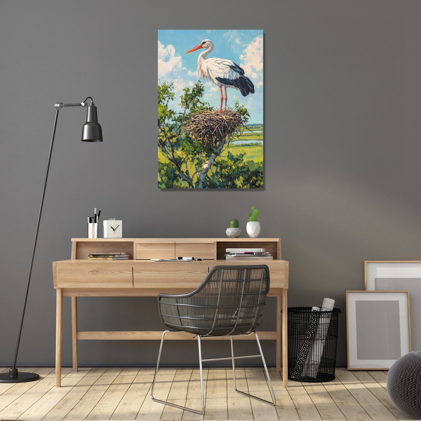 Majestic Stork's Nest Canvas