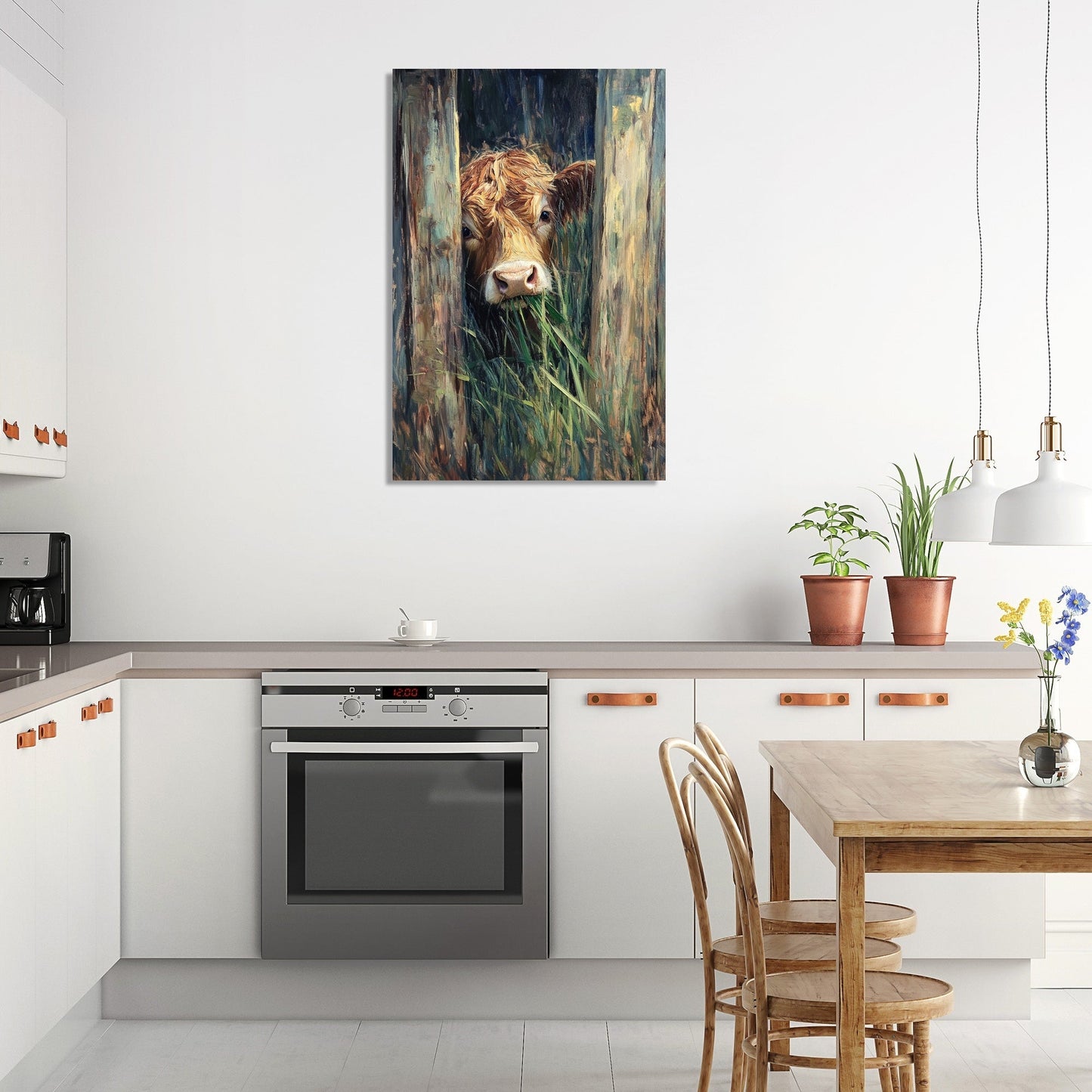 Bovine Whimsy Canvas