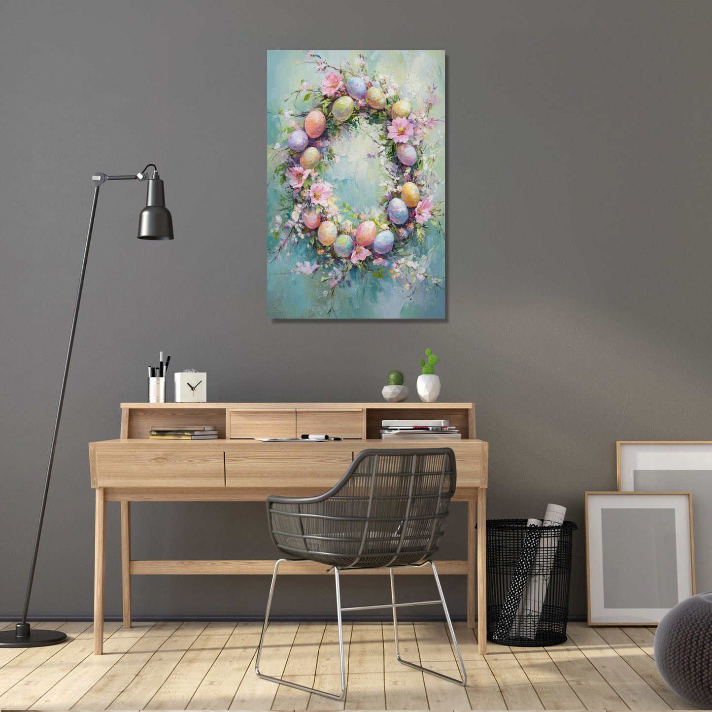 Easter Wreath Elegance Canvas