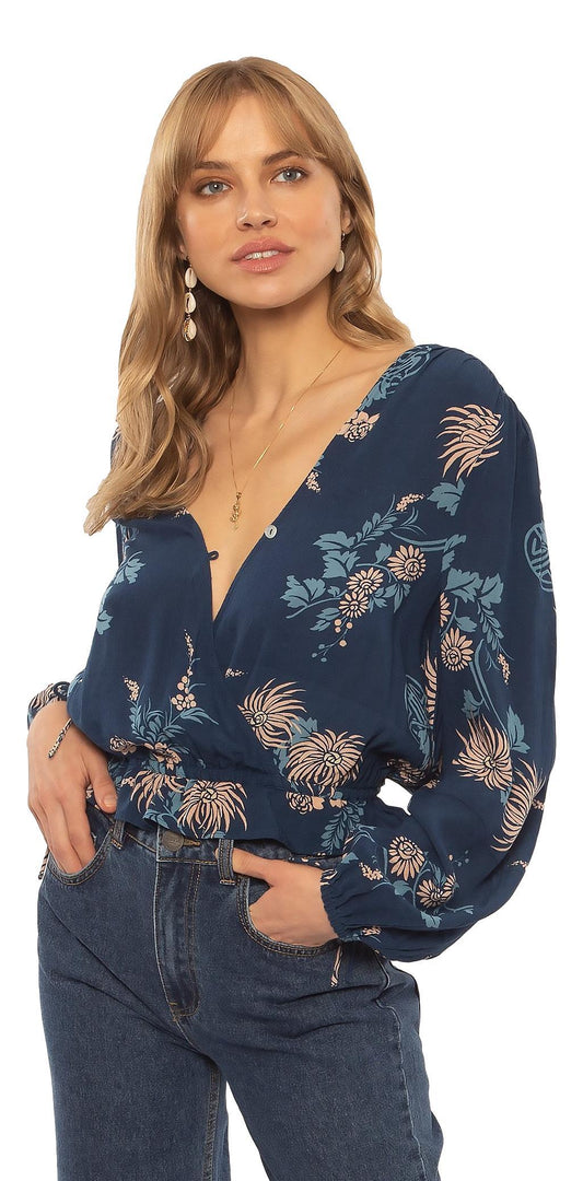 Amuse society Night moves L/S woven top