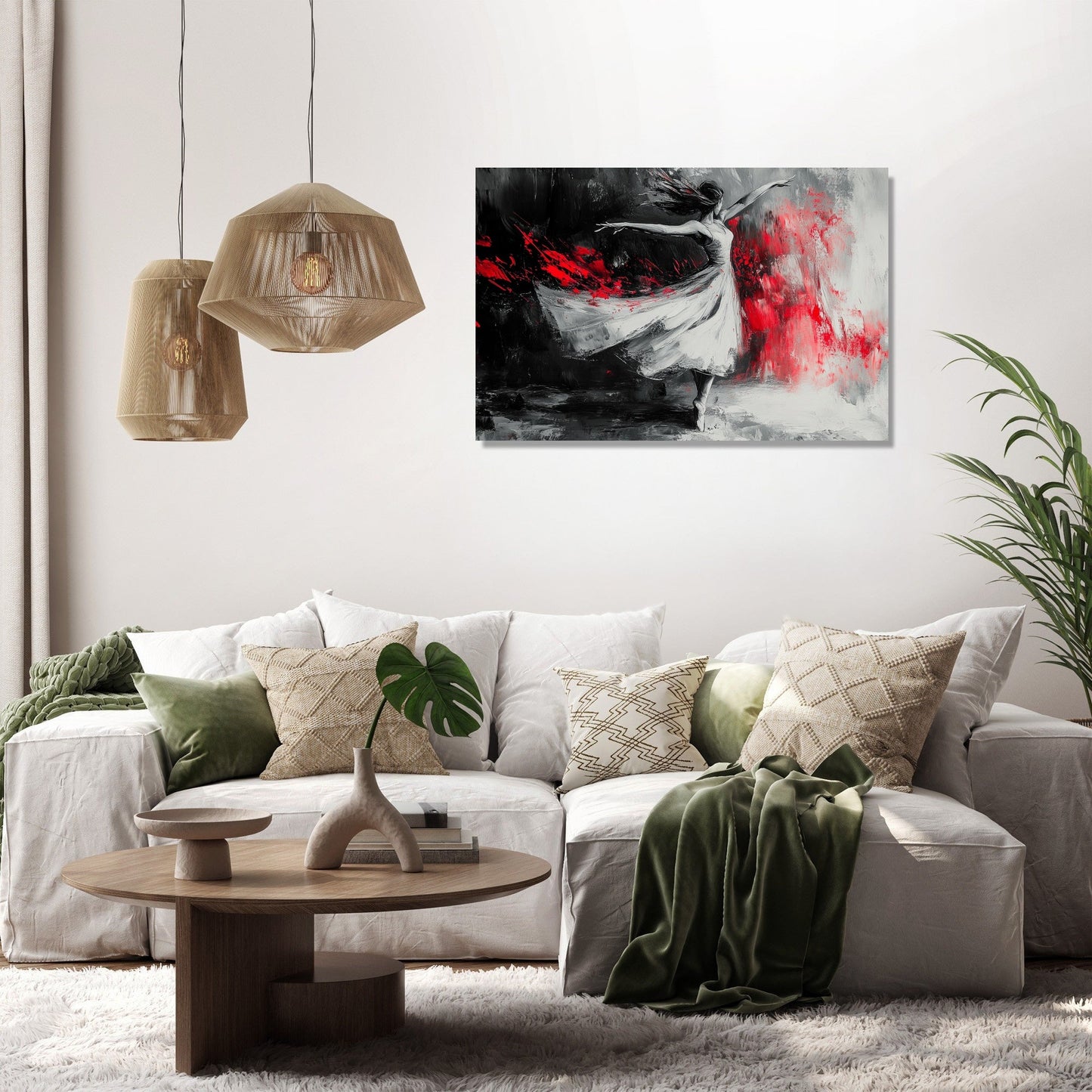 Silhouetted Elegance Dance Canvas