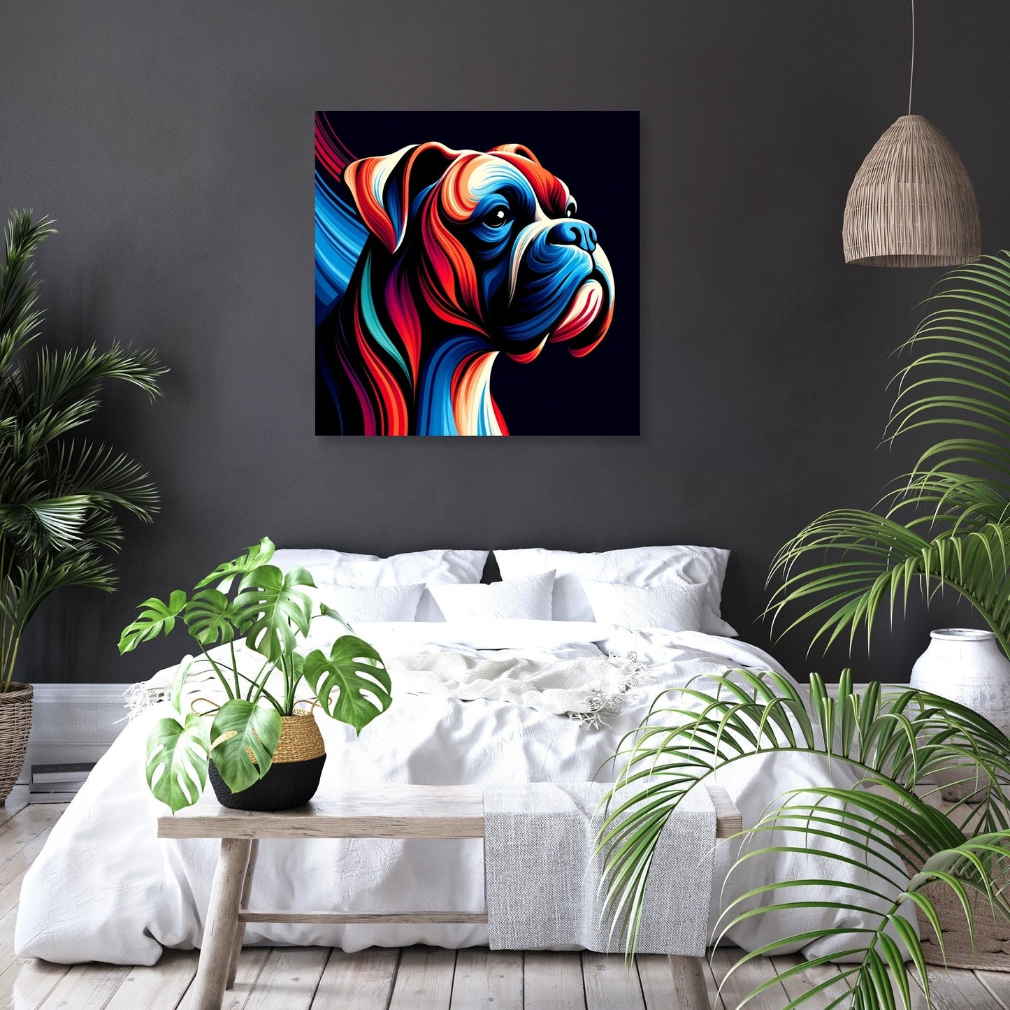 Abstract Boxer Emotional Landscape Canvas