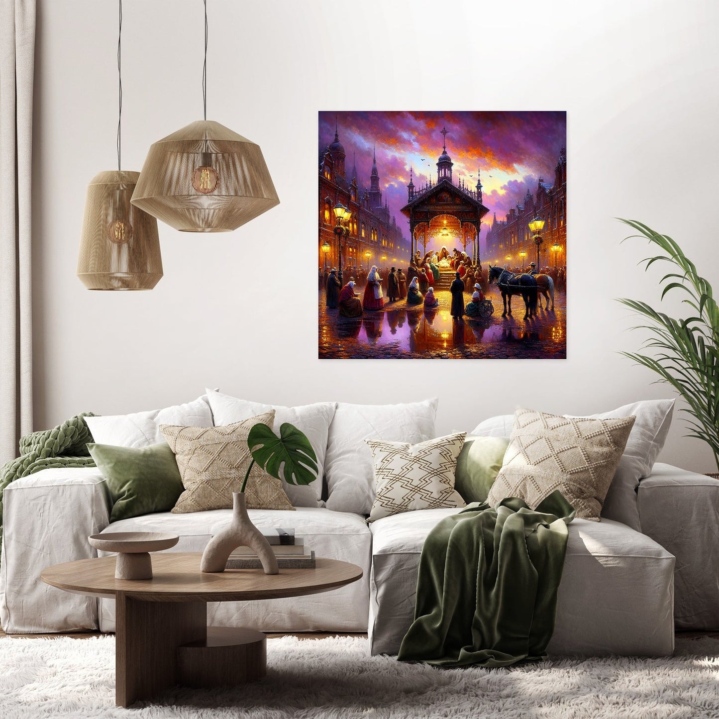 Victorian Nativity Dusk Canvas