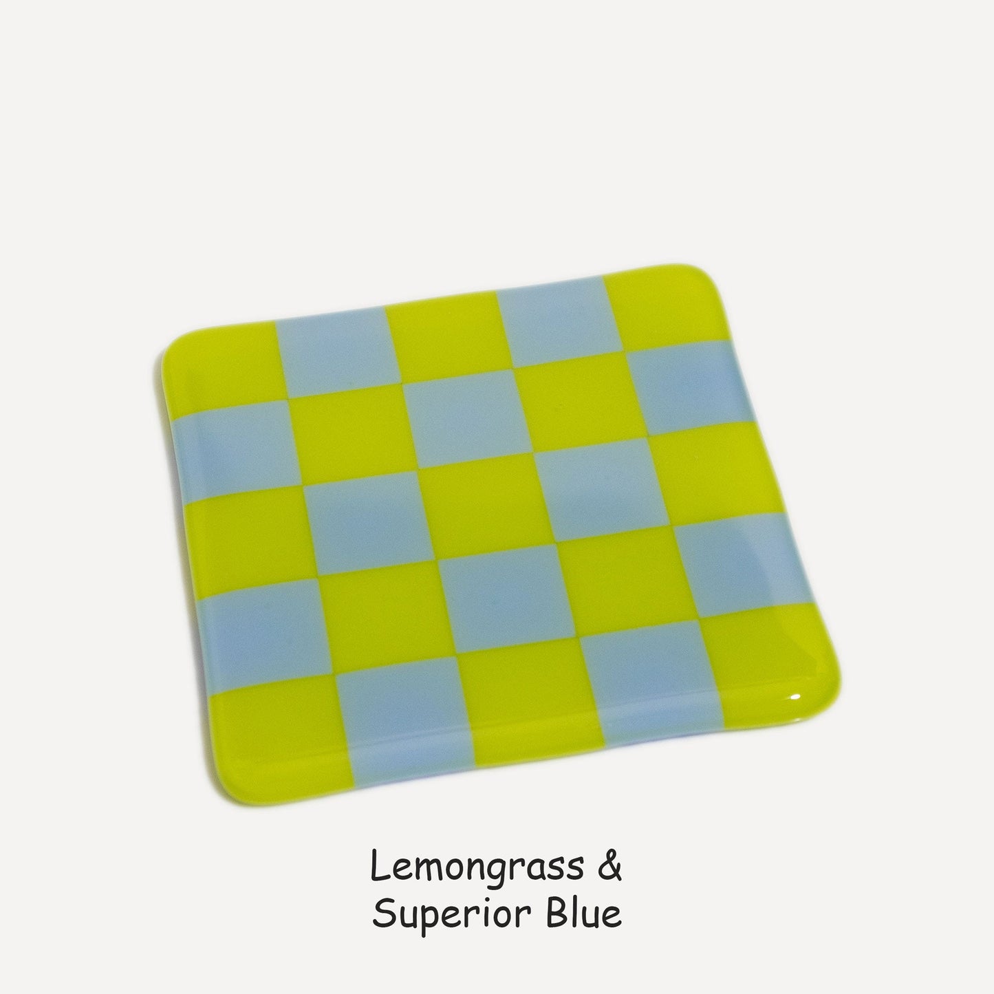 10cm Chequered Dual Colour Coaster - Oceanside Collection