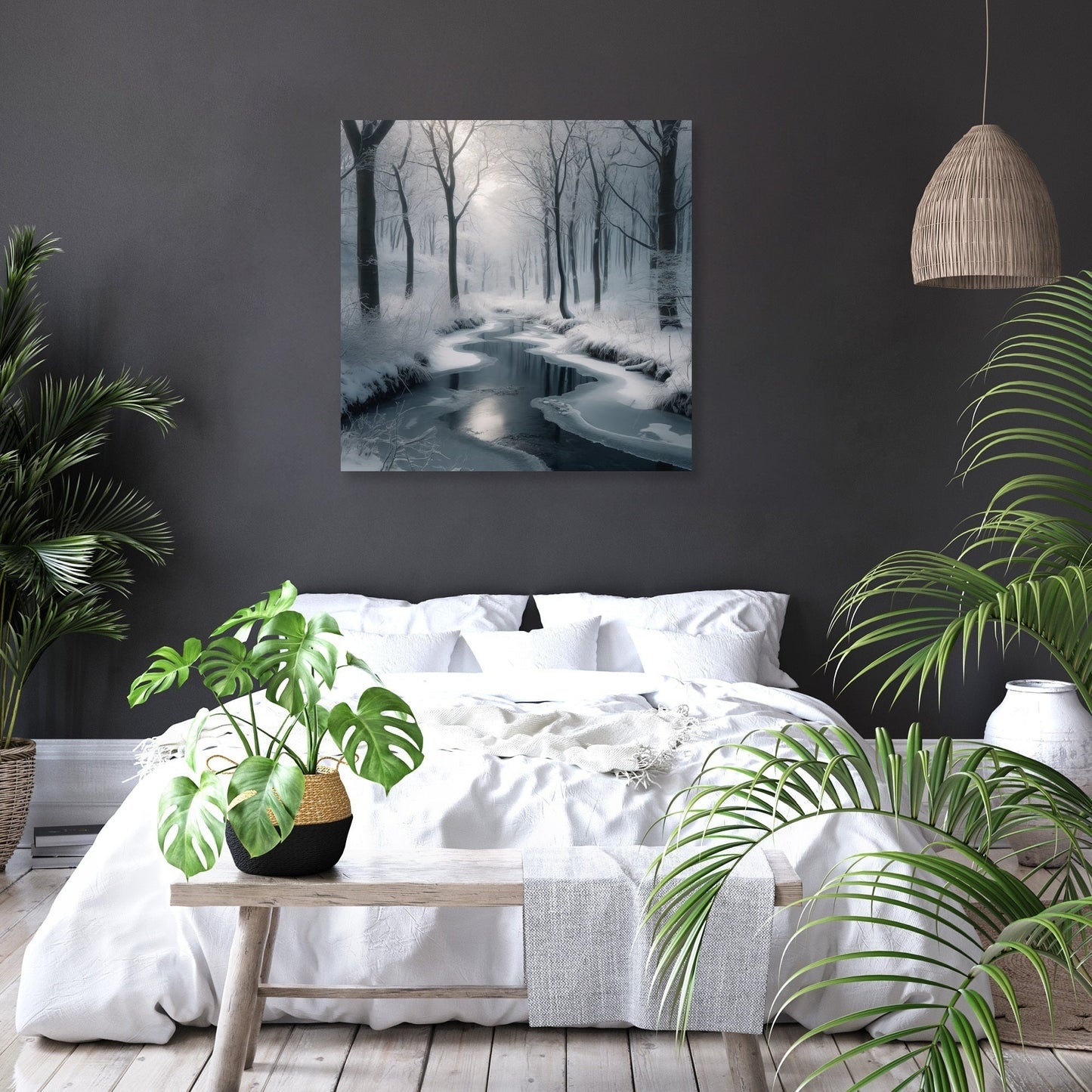 Winter Creek Tranquility Canvas