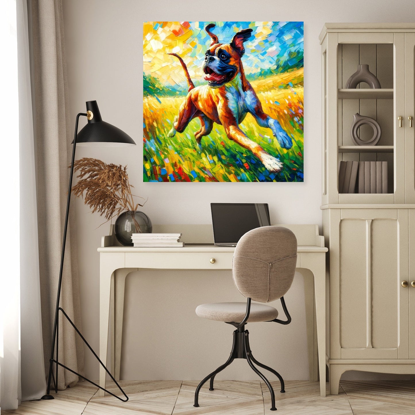 Boxer's Joyful Dance Canvas