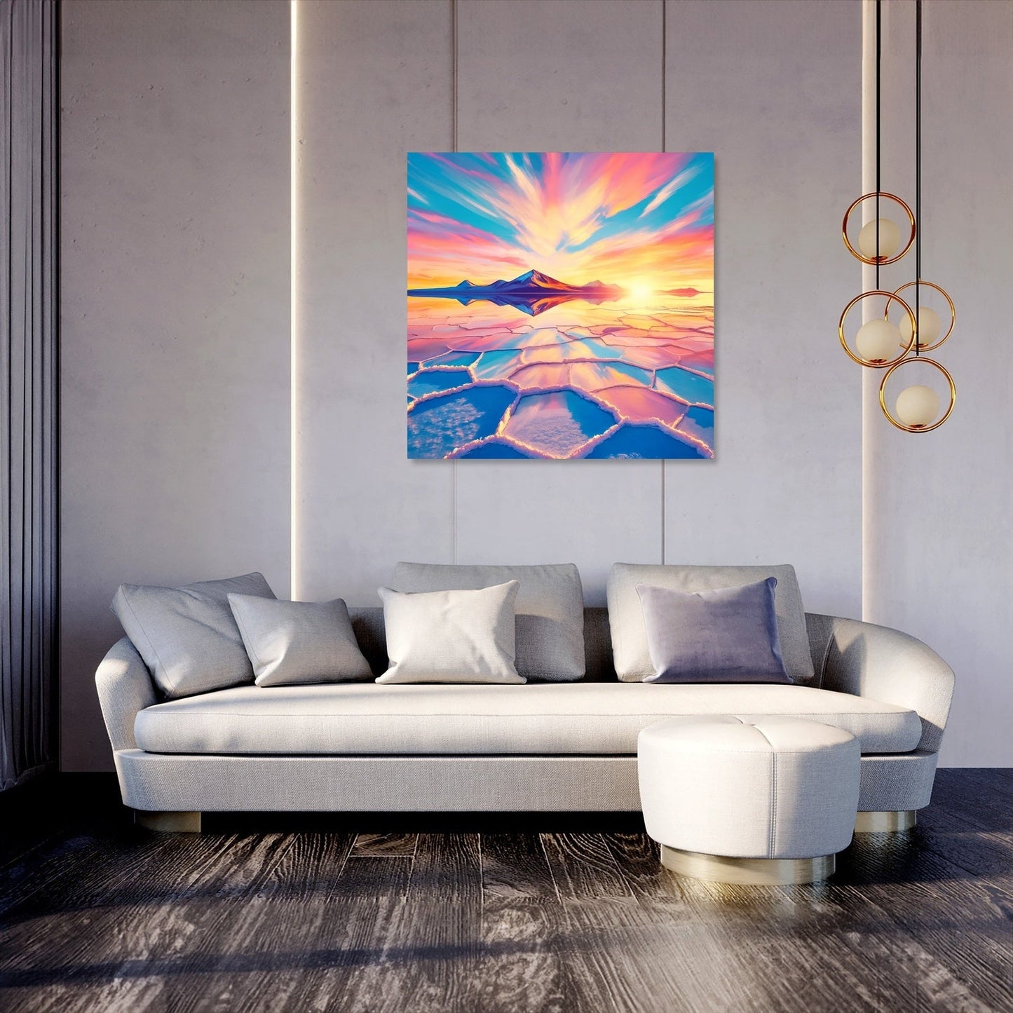 Salar de Uyuni Sunrise Canvas