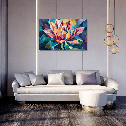Geometric Blossom Canvas